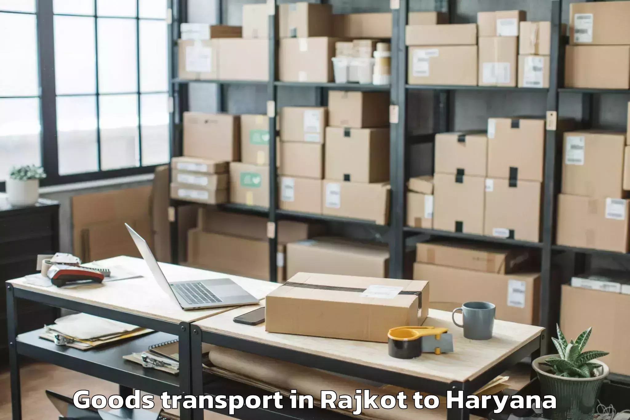 Book Rajkot to Srs Mall Faridabad Goods Transport Online